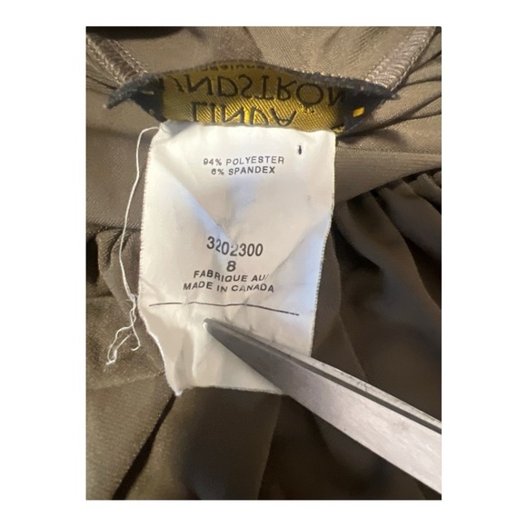 Linda Lundstrom Mock Neck Ruffle Hem Dress Size 8 XY1 - Picture 5 of 5